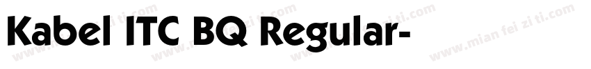 Kabel ITC BQ Regular字体转换